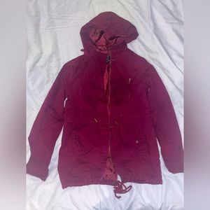 Maroon Raincoat